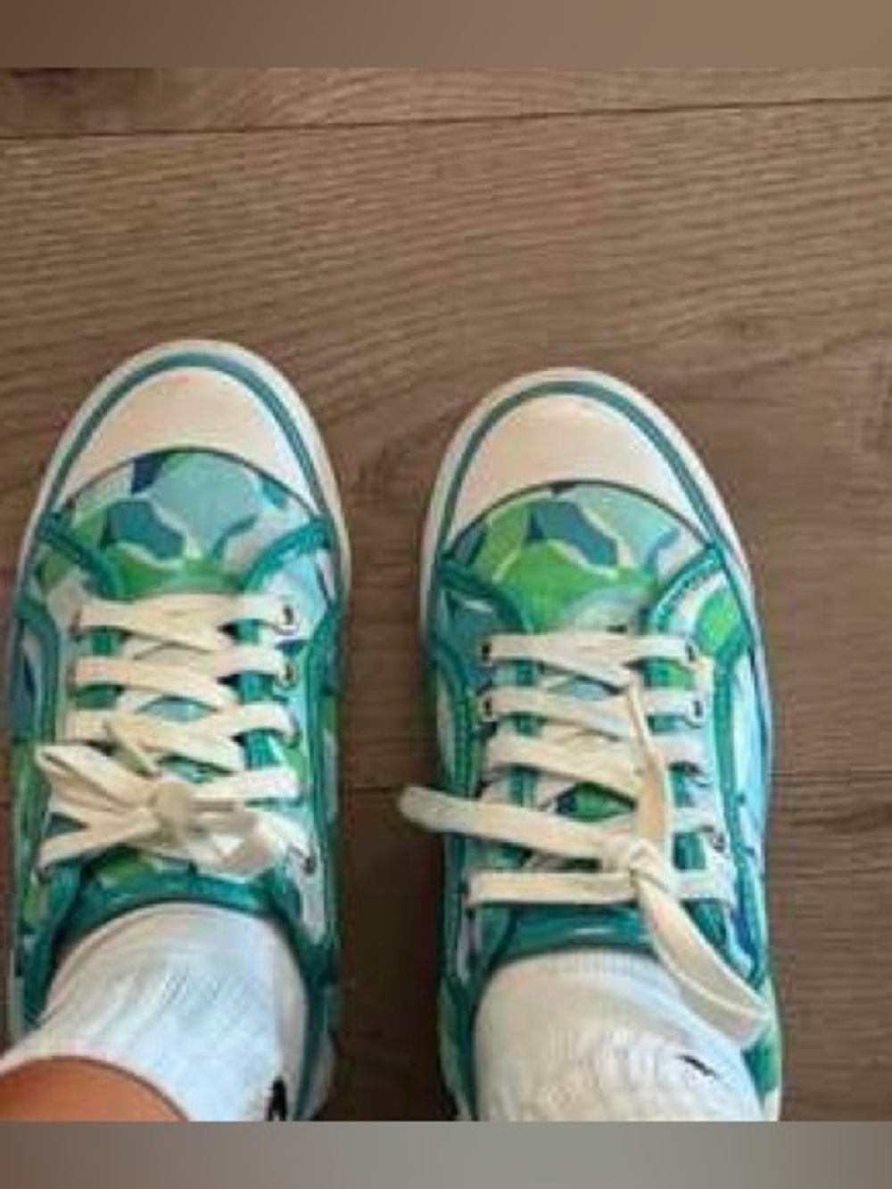 Coach Barrett Low Top Sneaker Sneakers - Blue & Green size 7.5B